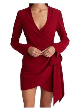 Cinq à Sept Sierra Wrap Minidress in Cranberry NWT - Size 2